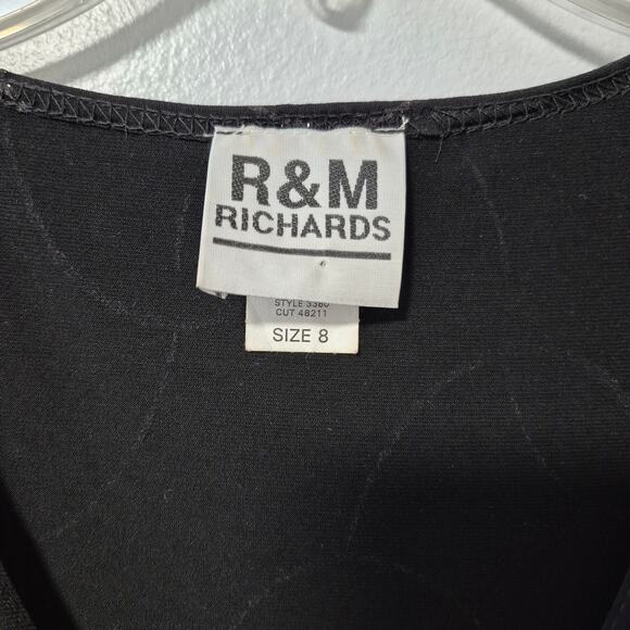 R&M Richards Womens Sleeveless Black Rhinestone Evening Dressy Party Top Size 8 - Picture 3 of 12
